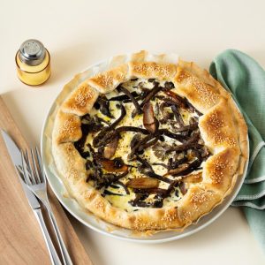 Wild mushroom quiche