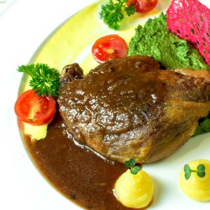 Slow braised lamb shank