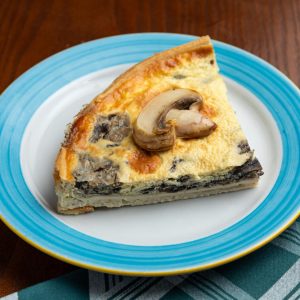 Wild mushroom quiche